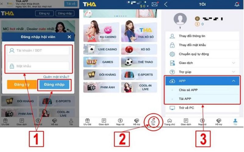 tải app Thabet về di động